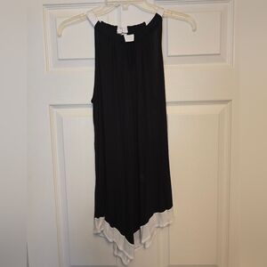 Black and White Sleeveless Dress